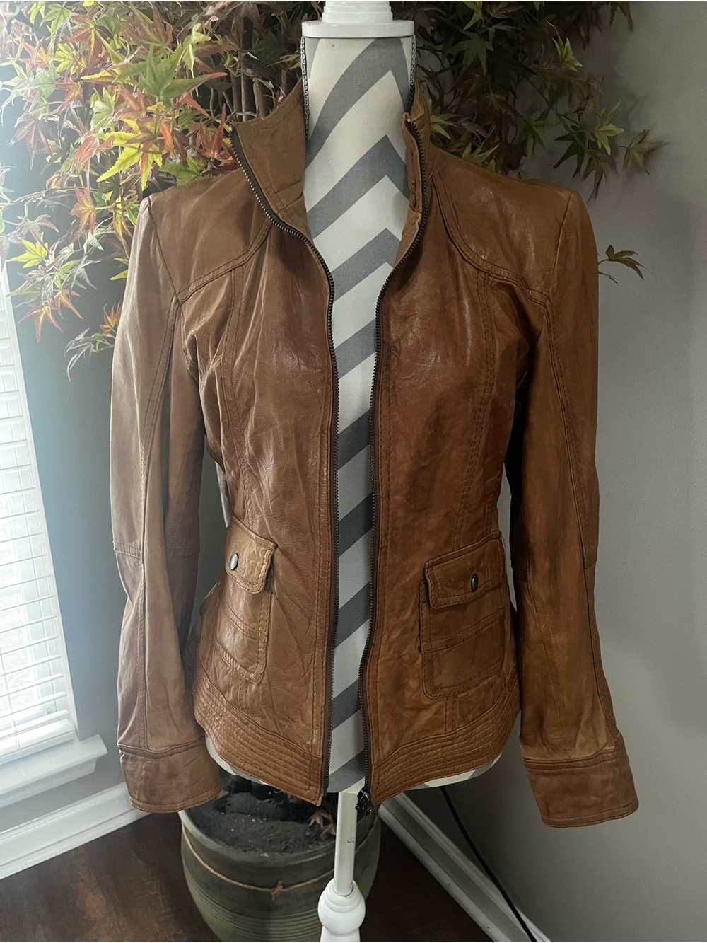 Street One leather jacket size Medium Eur/38